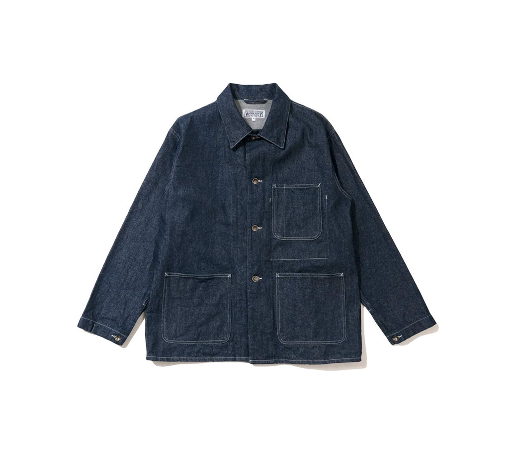 EG WORKADAY “Utility Jacket-12oz Denim\" Engineered Garments Utility Jacket Indigo 12oz Denim | HAVEN
