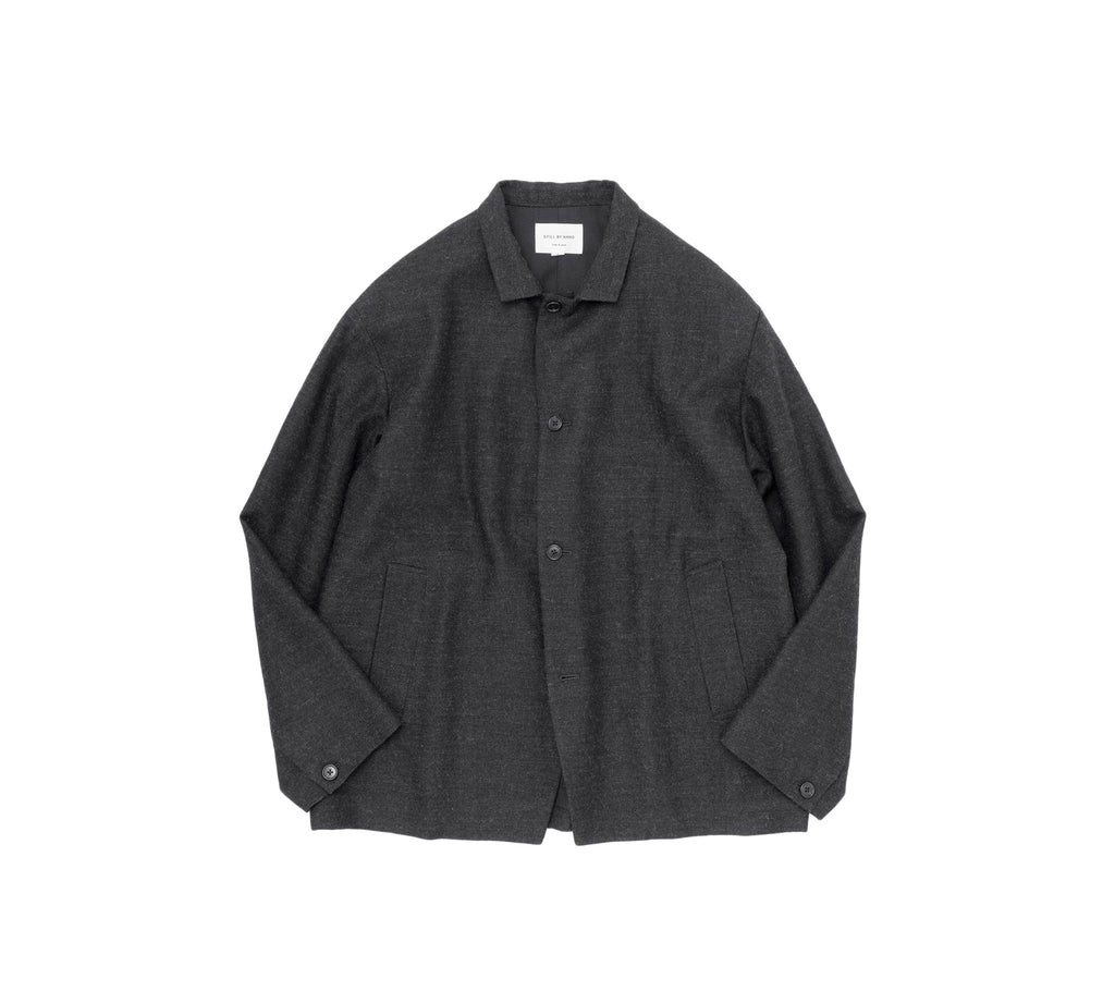 Shetland Wool Jacket | Charcoal