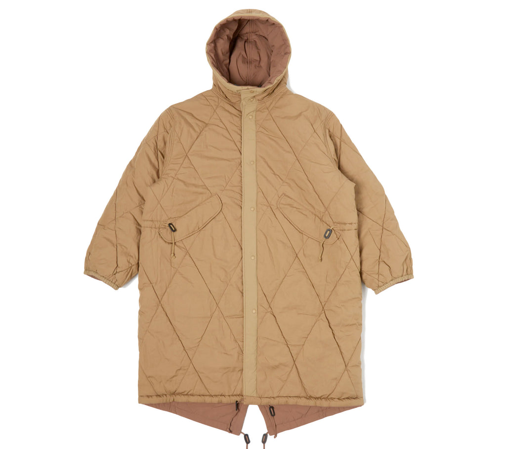 Diamond quilted on sale oversized hooded parka