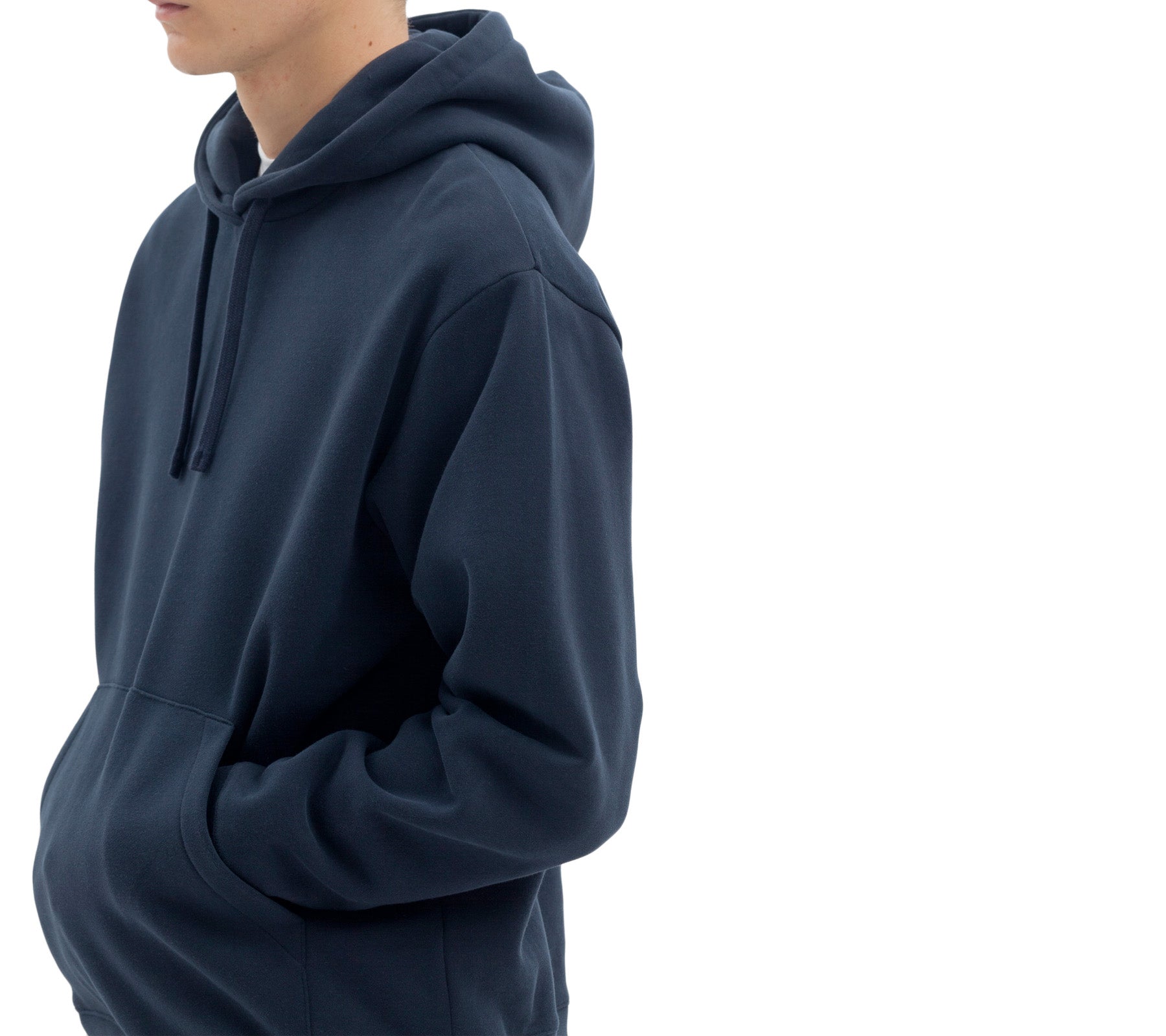 Plain dark hot sale blue hoodie