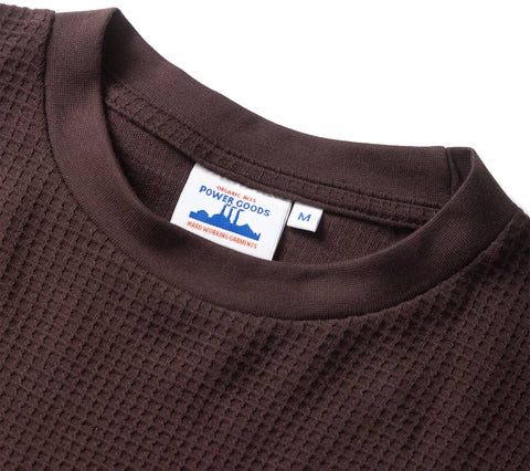 T-shirt thermique à manches longues effet gaufré | Blanc