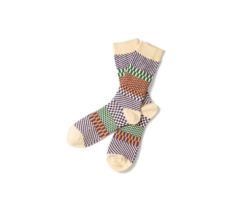 Check & Step Socks | Blueberry