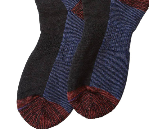 Double Face Merino Pile Socks | Charcoal