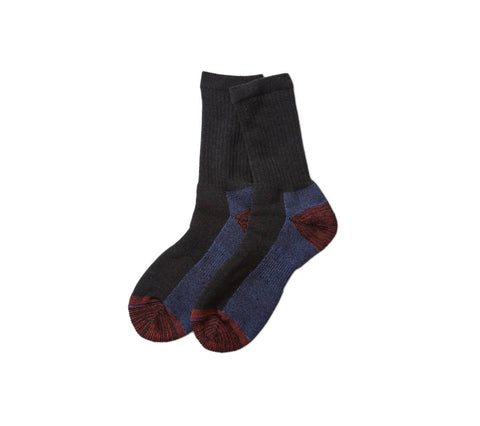 Double Face Merino Pile Socks | Charcoal