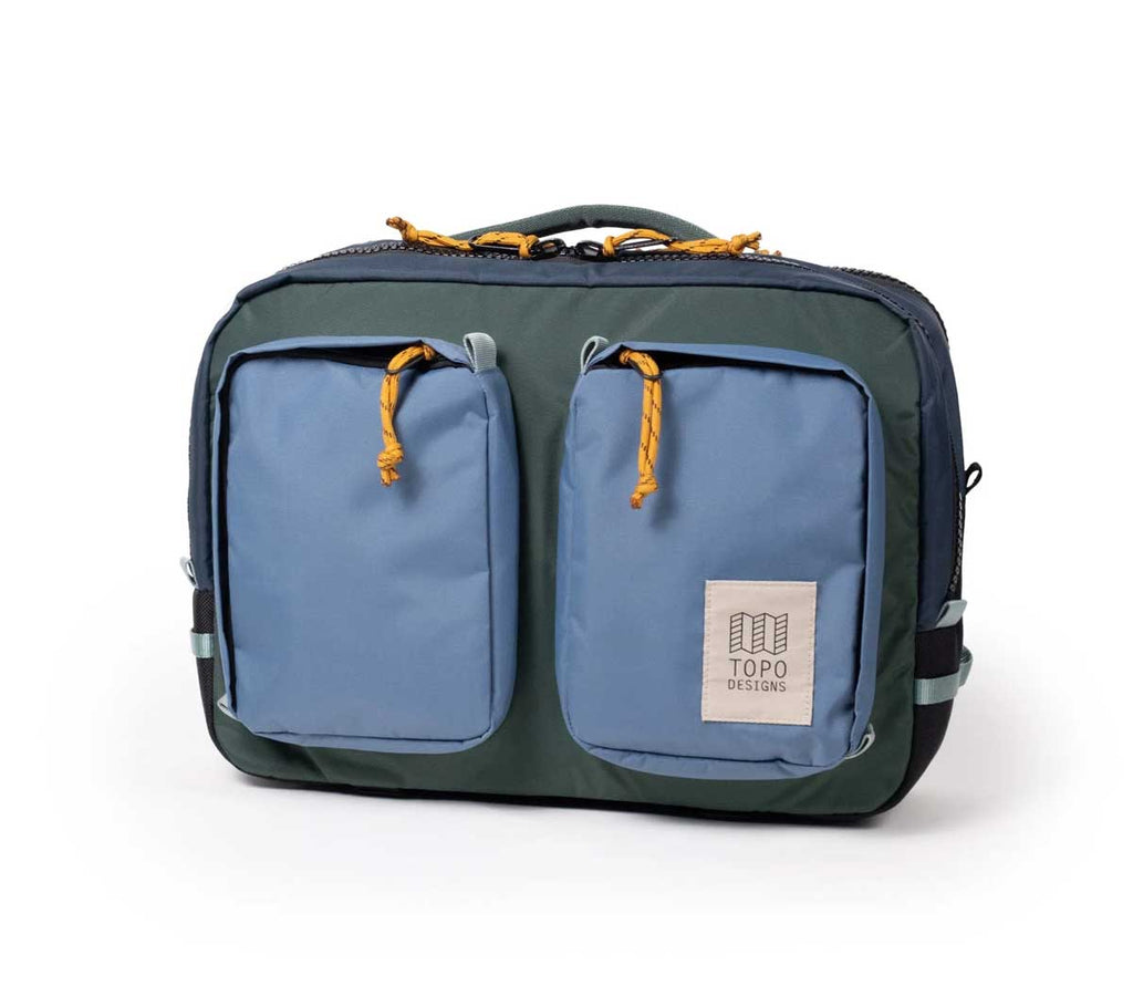 Global Briefcase | Stone Blue/Forest – Clark Street Mercantile