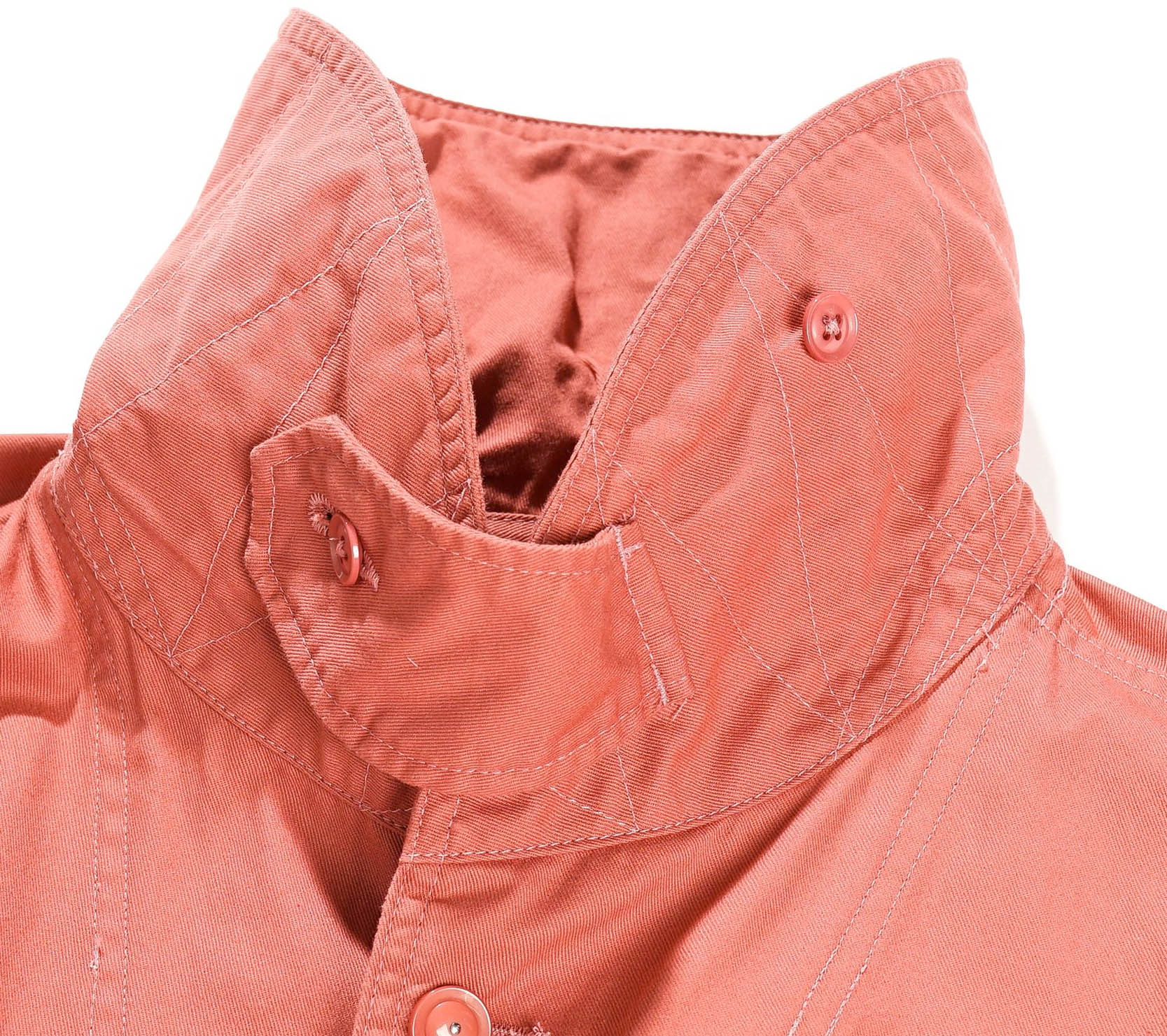 Shawl Collar Utility Jacket | Pink 6.5oz Flat Twill