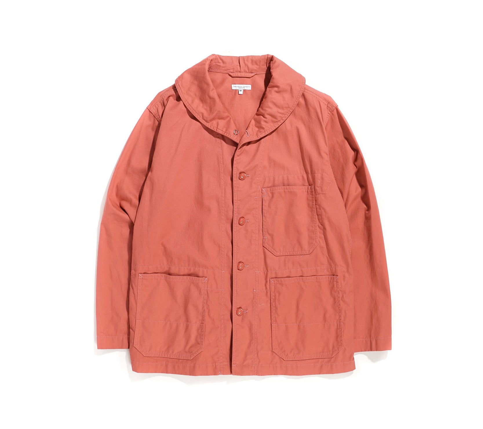 Shawl Collar Utility Jacket | Pink 6.5oz Flat Twill